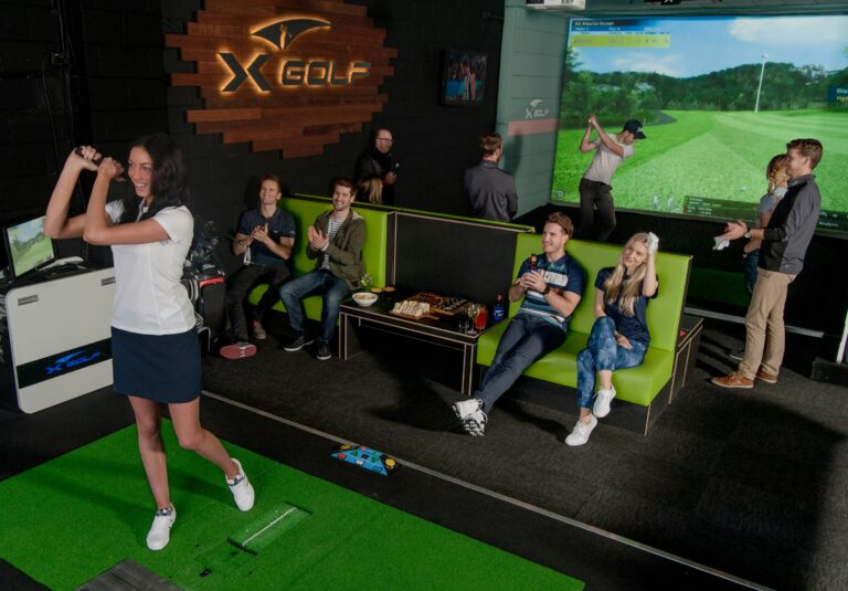 X-Golf Shire - Image of Group Enjoying Indoor Golf