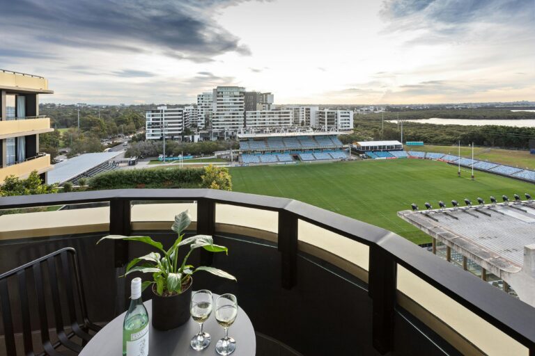 View from balcony of Shark park and Woolooware Bay